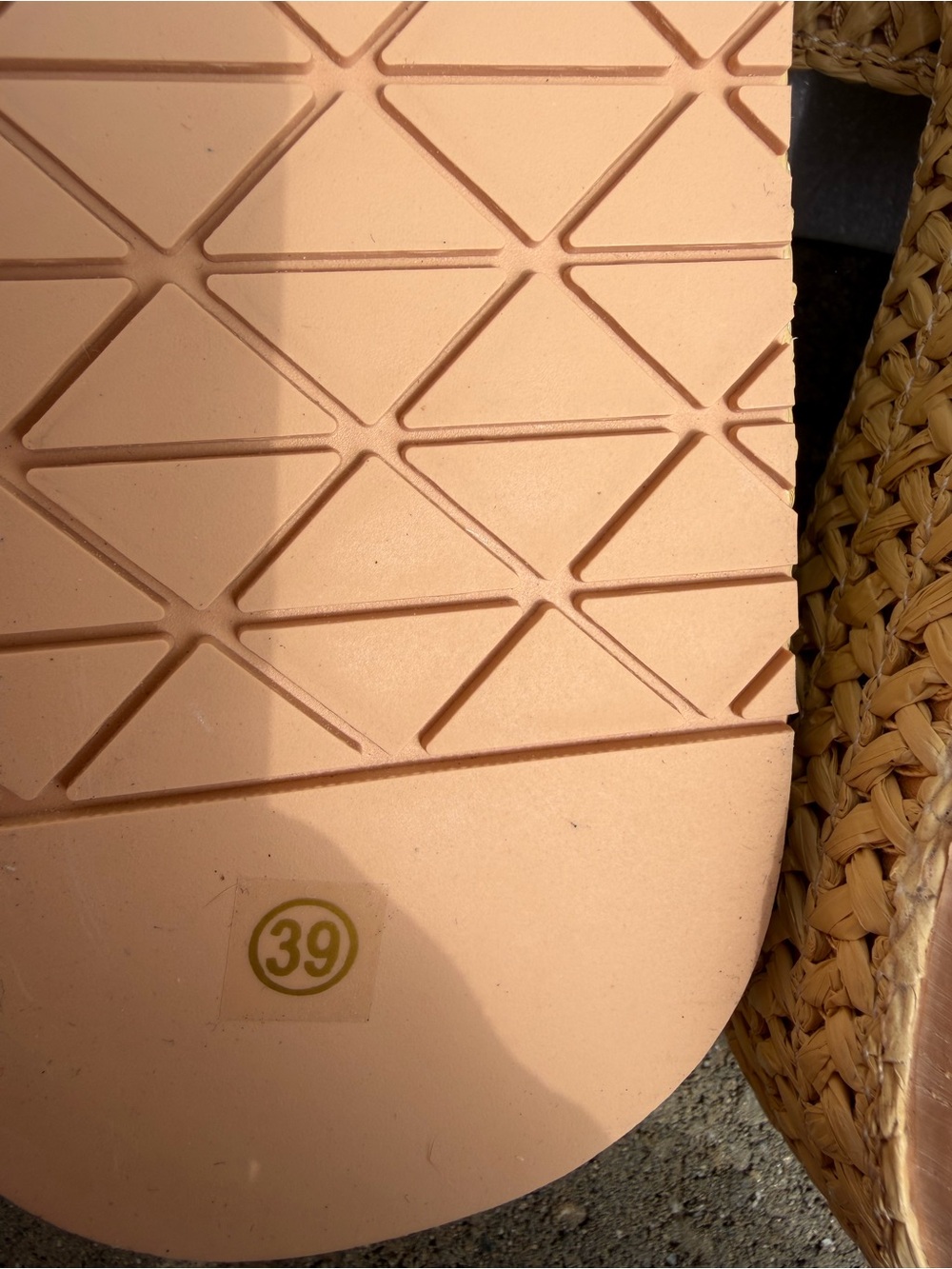 Prada Raffia Slide Sandals in Natural Beige with Gold Logo - Picture 6 of 6
